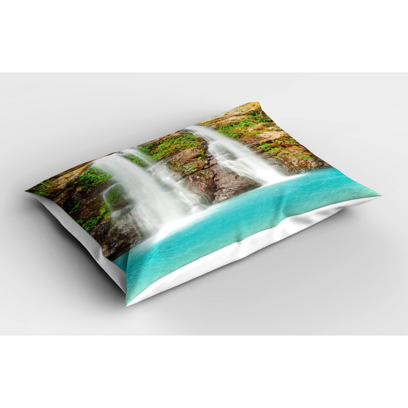 Ensemble de 2 taies décoratives Ambesonne Tropic Waterfall, H 20 po x l 30 po