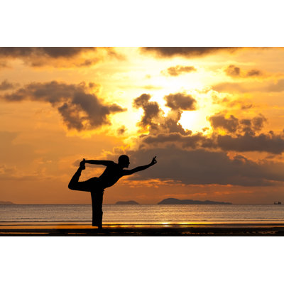 Man Doing Yoga by Aragami123345 - Wrapped Canvas Print