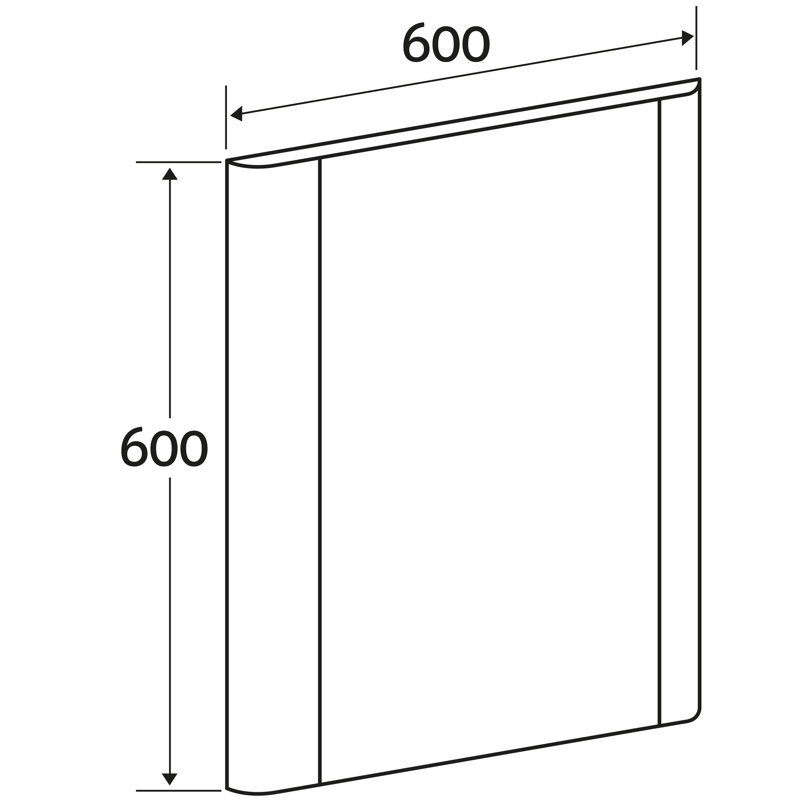 Stibbington Wood Flat Wall Mirror, White