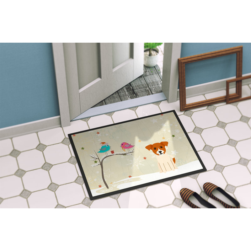 Tapis d'extérieur antidérapant Jack Russell Terrier Humboldt, Rectangle 1 pi 6 po x 2 pi 3 po