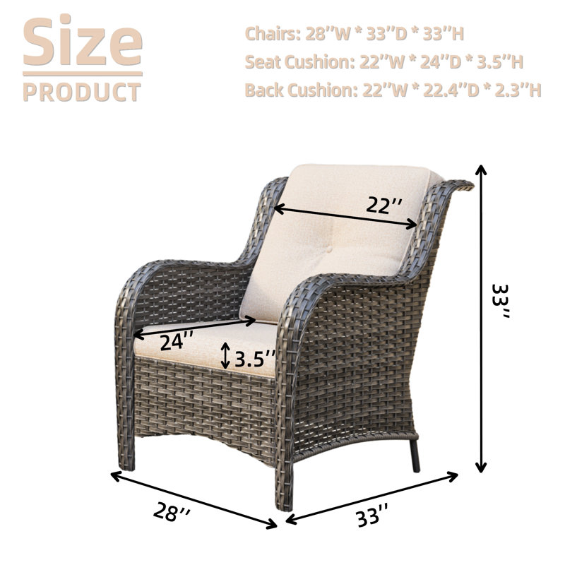 Ragne Wicker Outdoor Lounge Chair, Beige