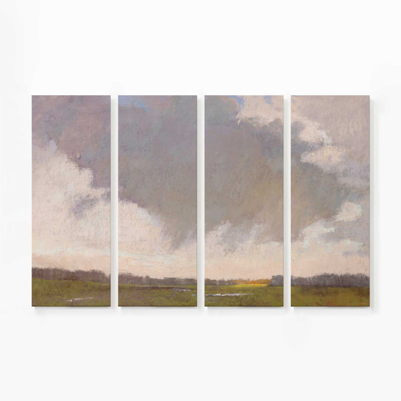 L'affection du ciel | Impression sur toile 4 panneaux, H 40 po x l 60 po