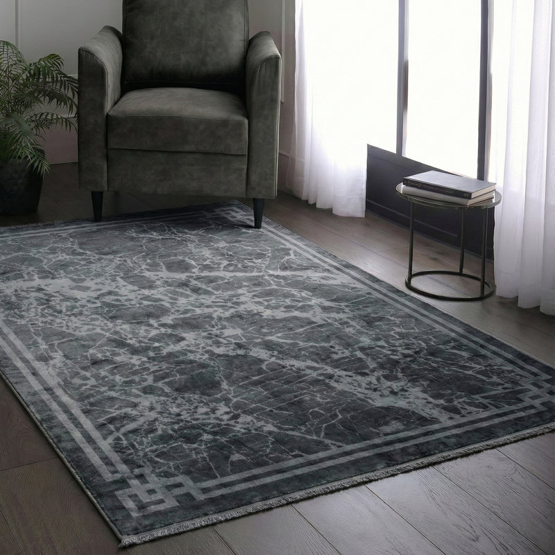 Alessandra Washable Persian Grey Rug, Rectangle 160 x 230cm