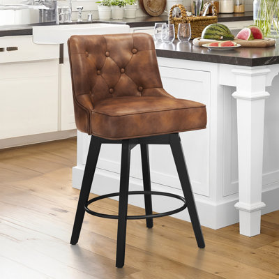 Bianny Swivel Upholstered Counter Stool