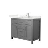 Beckett 42" Freestanding Single Bathroom Vanity with Quartz Top