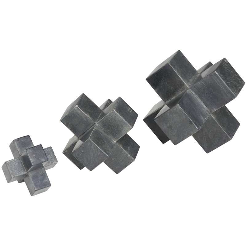 Sculpture Ethie Jack, H 6,2 po x l 5,75 po x P 5,8 po, Noir