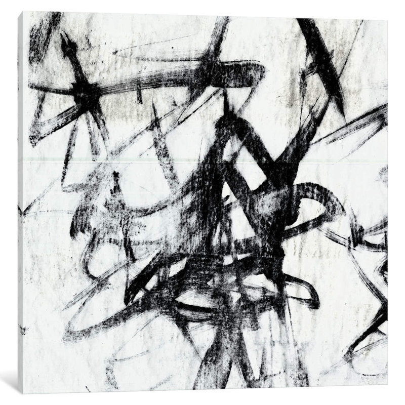 Monotype Scribble I by Jennifer Goldberger - Wrapped Canvas Print, 45.72 cm H x 45.72 cm W x 1.91 cm D