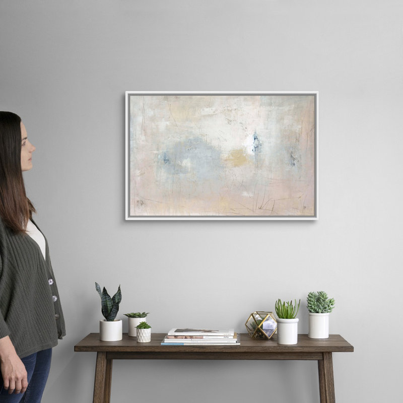 «Fondamental Source» par Joshua Schicker, reproduction d'art graphique sur toile, Cadre flottant blanc