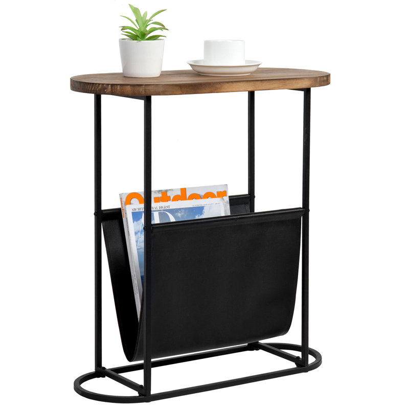 Freestanding Magazine Rack with Top Shelf