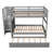 Full over Full Bunk Bed with Twin Size Trundle, Gray