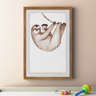 Abrahams 'Sloth Coffee' Framed Print