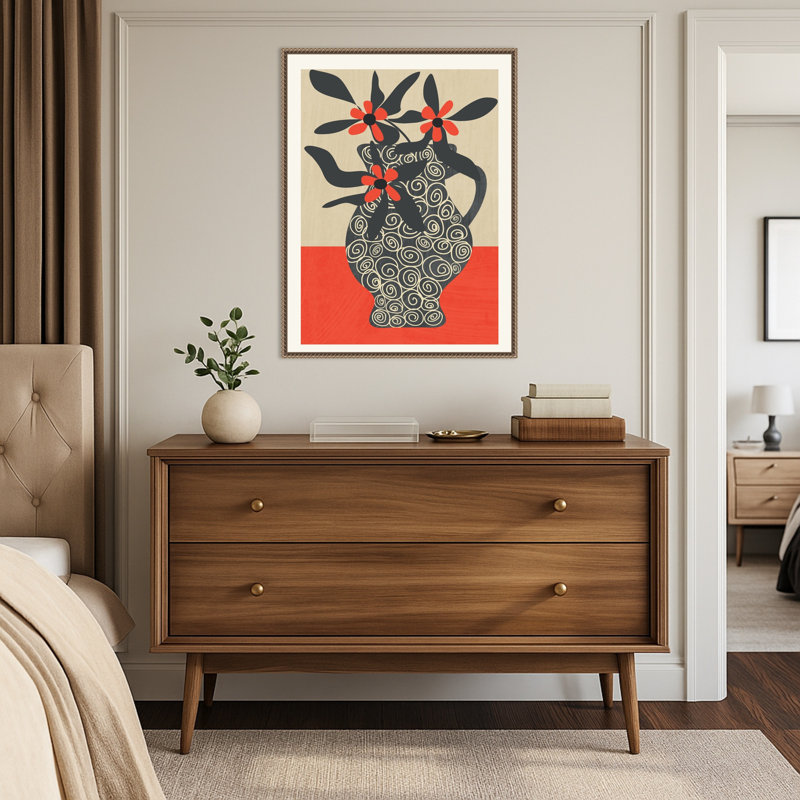 «Modern Bloom» par Flow Line, reproduction d'art sur toile encadrée