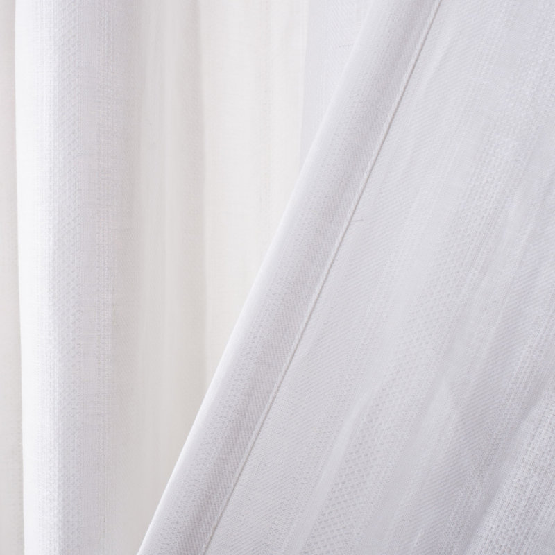 Mckee Cotton Blend Semi Sheer Curtain Single Panel, 52" W x 84" L