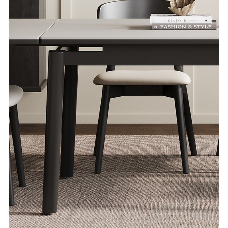 Table de salle à manger pliable et télescopique Stone, H 29,92 po x L 39,37 po x l 27,56 po