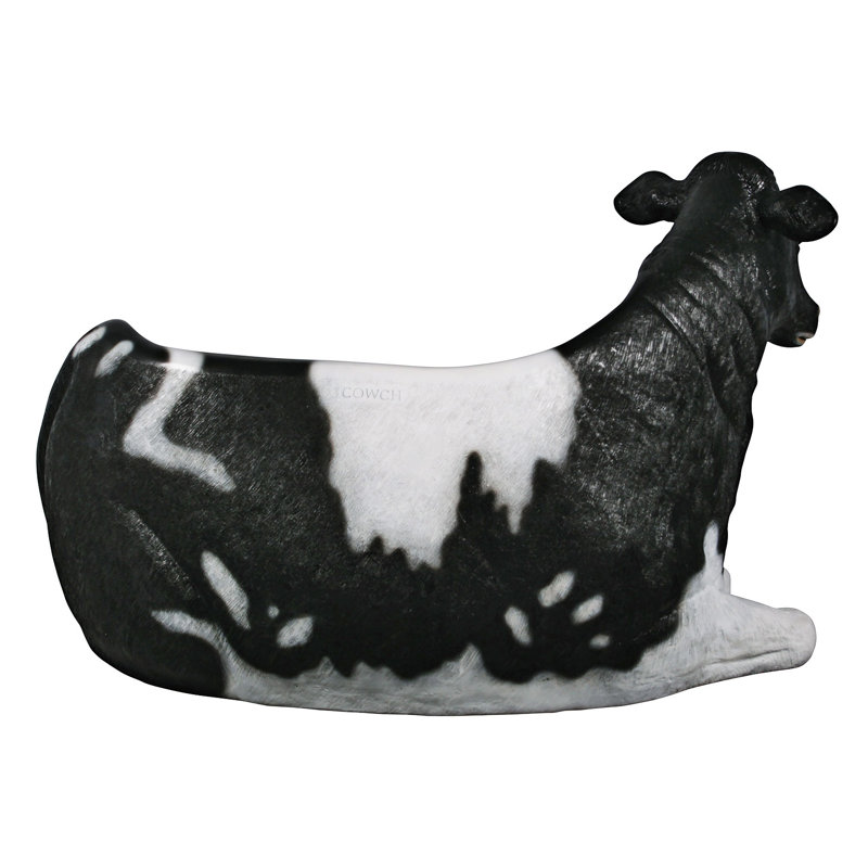 Holstein Cow Sculptural Bench