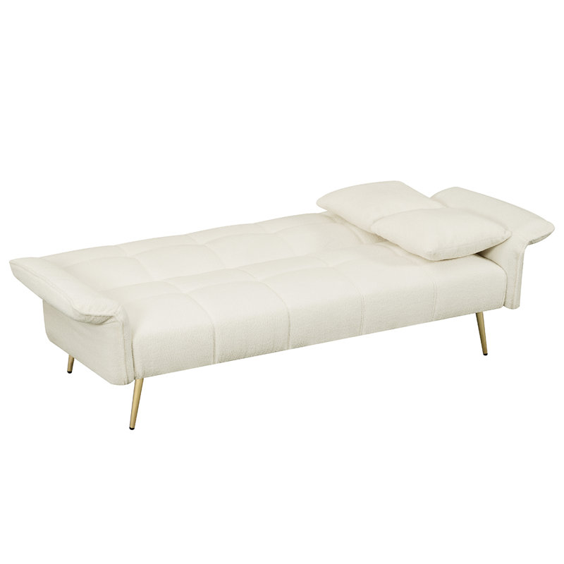 Comfy Couch, Comfortable Sofa, Sofa Bed With Adjustable Arms And Backrest, Modern Sofa, Beige Fabric Incorrcet