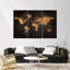 «World Map Aged World Map XXXIV», ensemble de 3 pièces sur toile par Finnian P-93061384