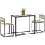 Ensemble de table de salle à manger 3 pièces pour 2 personnes, table de cuisine et chaises, ensembles de salle à manger pour petits espaces