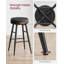 Ide Upholstered Counter Stool with Metal Frame-477764699-478538847