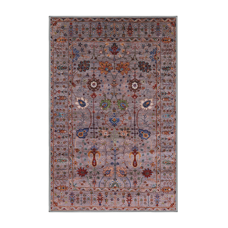 Tapis 100% Mid-Century moderne lavable à la machine 2399, Tapis de couloir 2 pi x 5 pi
