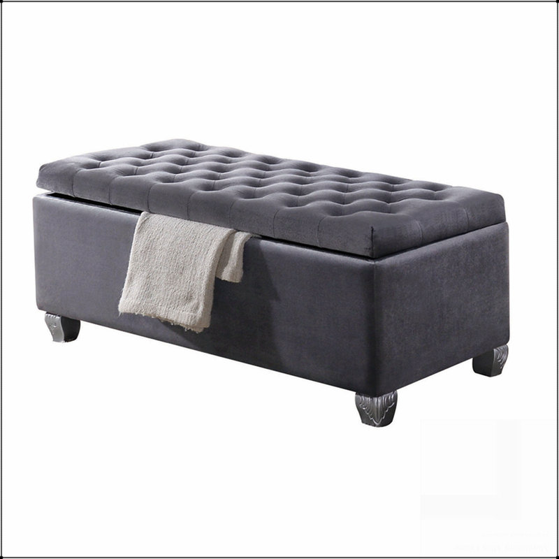 Banc de rangement capitonné