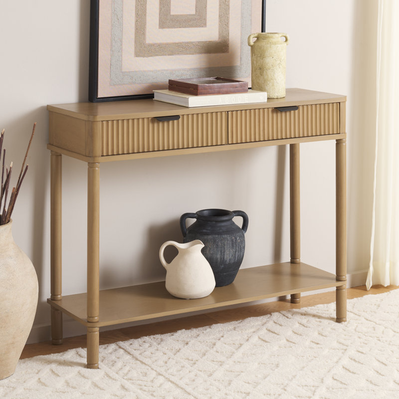Console 2 tiroirs Remo, Brun