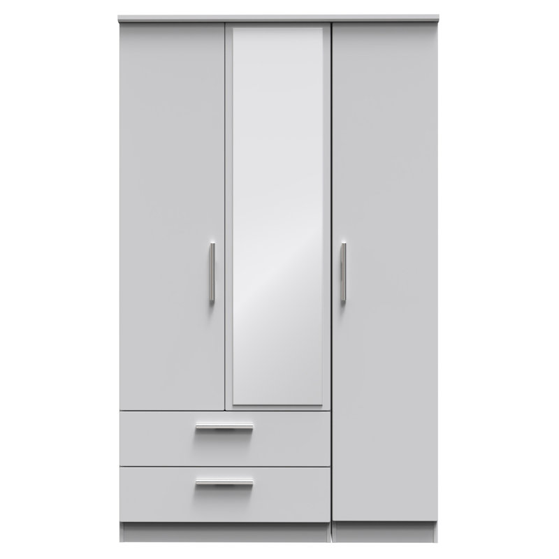 Borgeson Manufactured Wood Wardrobe, Grey Matt