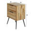 45cm W Steel Bedside Table