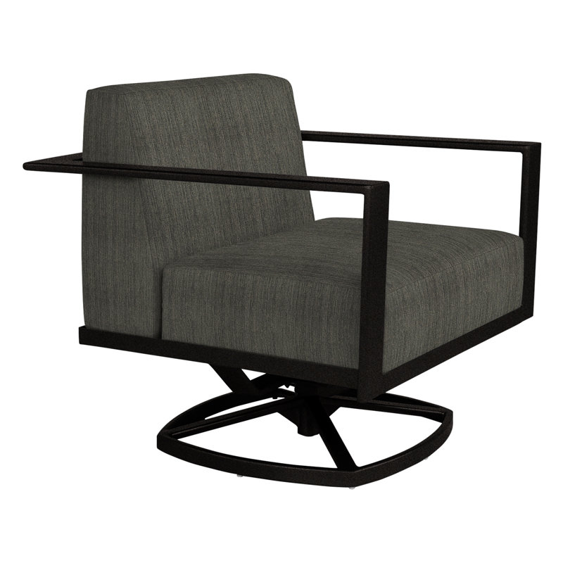 Studio Outdoor Rocker Chair, Carbon Black, Alcazar Redwood
