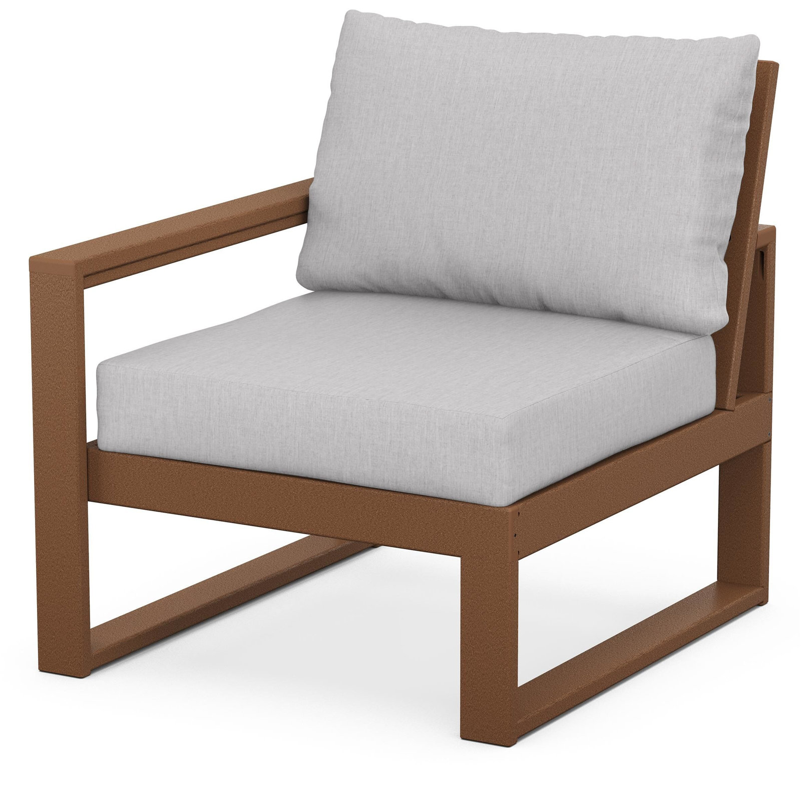 POLYWOOD Outdoor Lounge Chair, Slate Gray, Granite