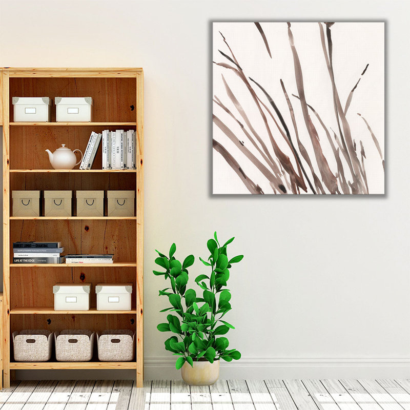 The Brown Grass I - reproduction d'art sur toile, H 12 po x l 12 po