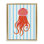 Cadre flottant médaillon aquatique vif à rayures, design par Indira Prieto | IndySign