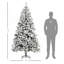 Arbre de Noël artificiel enneigé 7,5 pi avec branches réalistes, vert-752499882