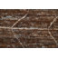 Tapis brun en laine noué à la main de conception unique 6 pi 7 po x 9 pi 7 po New Age