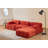 Modern Corner Sofa, Red Fabric Upholstery, 118.1 x 78.7 x 31.5 inches | Beech Wood & Chipboard Frame, 100% Polyester, 28 DNS Foam for Comfort | Shifting Back & Arm Mechanism, Dry-Cleanable, Stylish Living Room Essential-2048256183