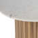 Saig 22 in. W Round Marble and Wood Side Table