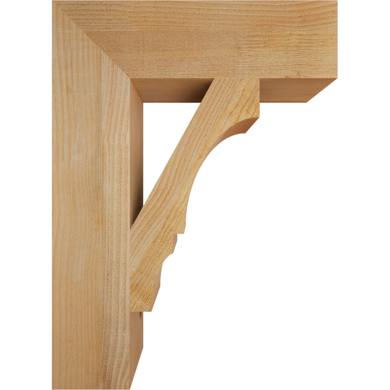 Balboa H W D Wood Bracket / Corbel, Rough Sawn Douglas Fir, 6" W x 22" D x 30" H