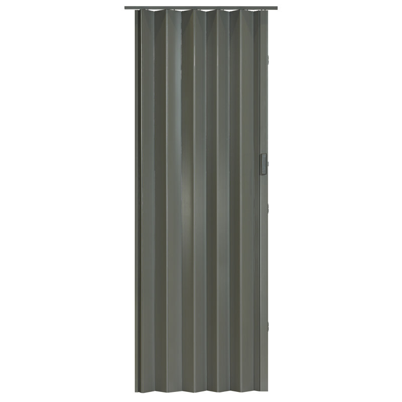 Porte accordéon en PVC / vinyle Spectrum Elite Flush, 48 po x 96 po, Gris urbain