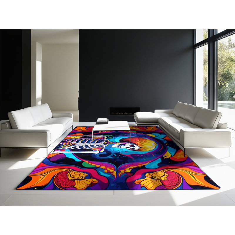 Neon Infinity Rug, Round 3'