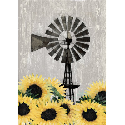 Sunflower Windmill - Wrapped Canvas Print