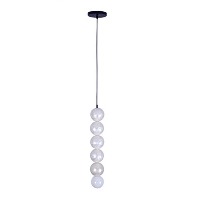 Pearls 1 LT Matte Black Pendant Kalco