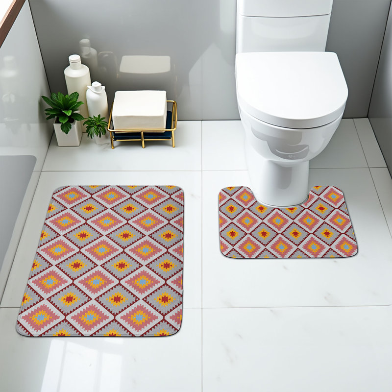  Ensemble de tapis de salle de bain Tribal 2 pièces