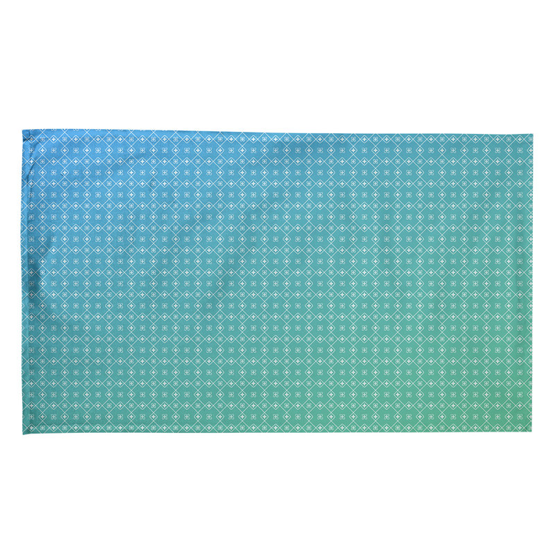 Serviette à thé à motif napperon, Polyester sergé, Vert