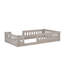 Lit plateforme simple avec garde-corps - Style moderne en bois au fini naturel