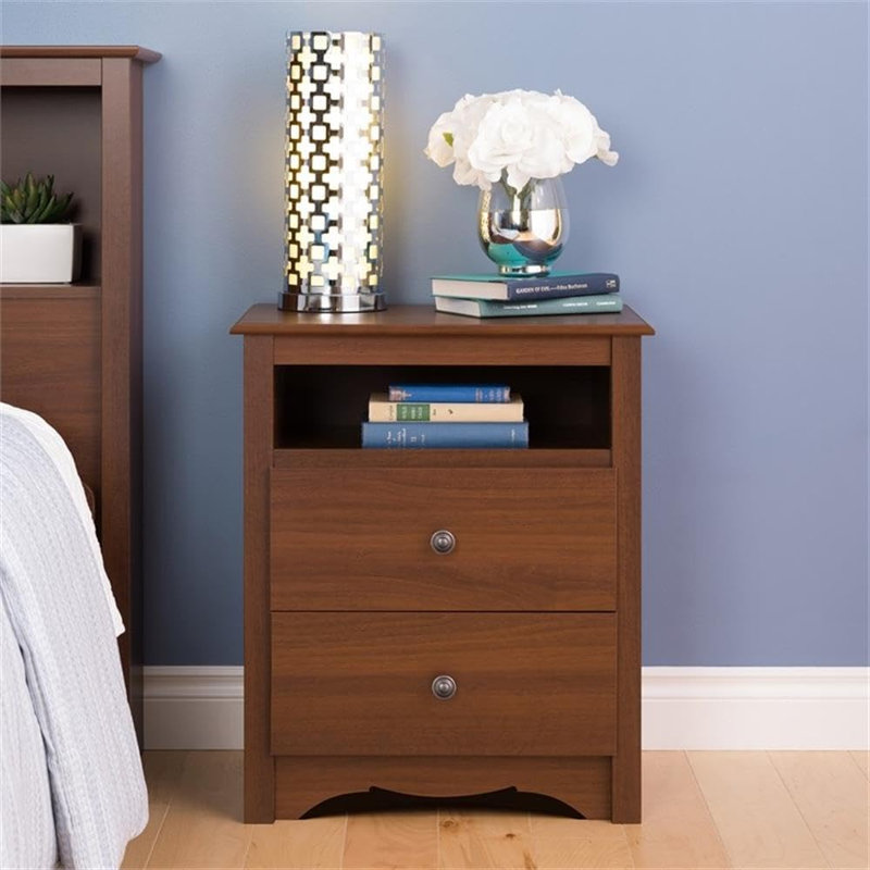 Bedside Table With Open Shelves
