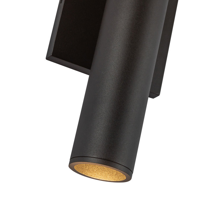 Lorna 2 - Light LED Flush Mounted Sconce, Black, 12.38" H x 4.63" W x 3" D, 20 W