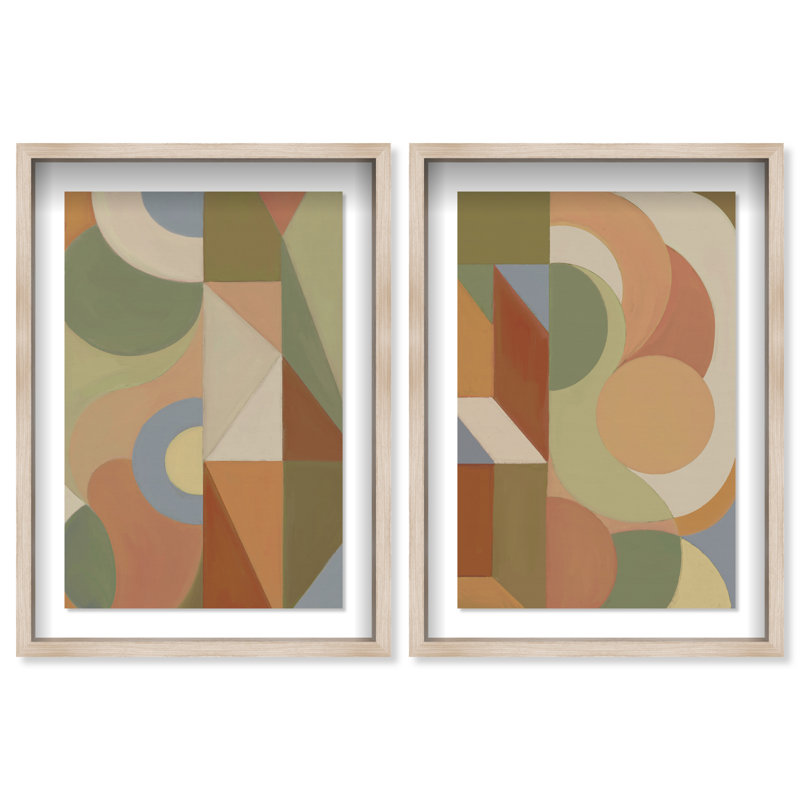 Adore You Set Set by Oliver Gal, 50"H x 34"W, Natural Oak Shadowbox