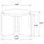 Ensemble de tables basses et de tables d'appoint en bois massif 3 pièces Cordova - noir-978250019