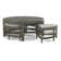 Table basse en rotin avec bancs Raffles
