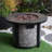 Outdoor Propane Fire Pit, Square Stonecrest Gas Fire Pit For Outside Patio, Concrete Propane Fire Table 50,000 BTU Gas Fire Pit W Lava Rocks, Waterproof Cover